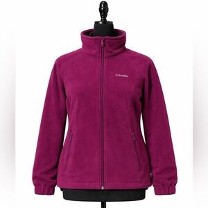 COLUMBIA WOMENS MAGENTA ZIP UP JACKET FRONT POCKETS SIZE MEDIUM